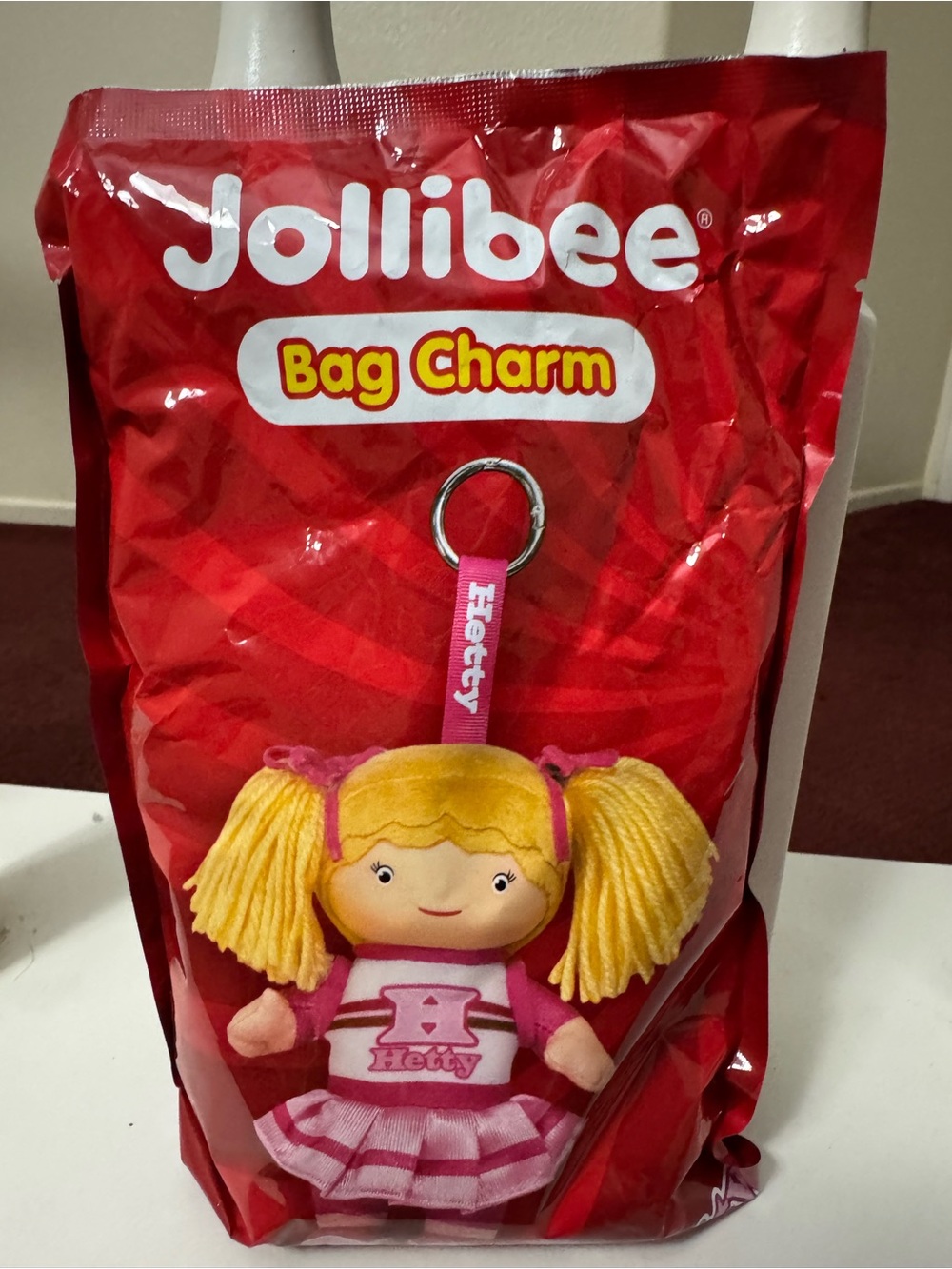 Limited Edition Jollibee Hetty Plush Bag Charm - Pink & Yellow (no box included)